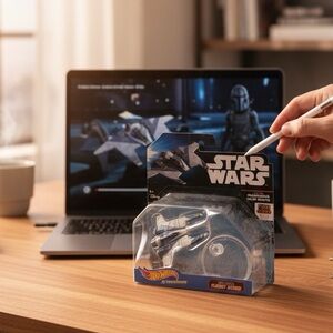 Hot Wheels Die Cast - Star Wars - Fenn Rau’s Mandalorian Talon Fighter